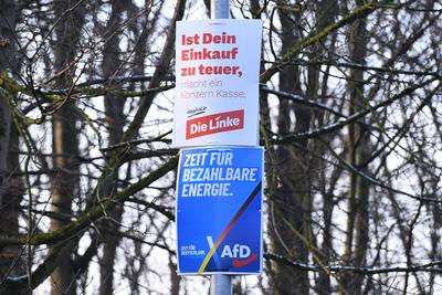Wahlplakate - Bundestagswahl 2025-stock-foto