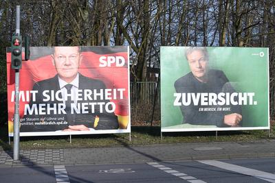 Wahlplakate - Bundestagswahl 2025-stock-foto
