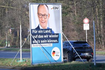 Wahlplakate - Bundestagswahl 2025-stock-foto