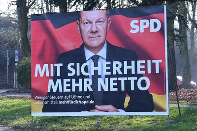 Wahlplakate - Bundestagswahl 2025-stock-foto