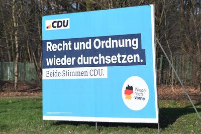 Wahlplakate - Bundestagswahl 2025-stock-photo