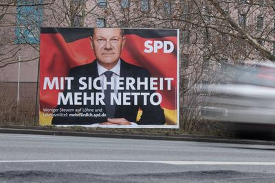Wahlplakate in Berlin 2025-stock-foto