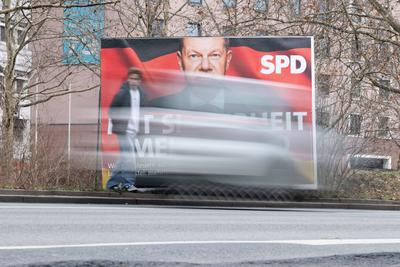 Wahlplakate in Berlin 2025-stock-foto
