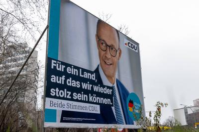 Wahlplakate in Berlin 2025-stock-foto