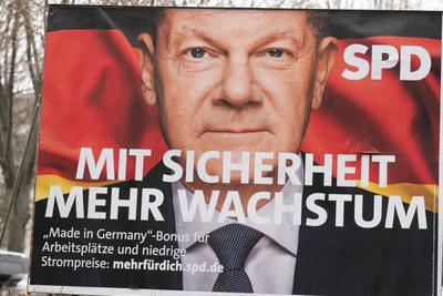 Wahlplakate in Berlin 2025-stock-foto