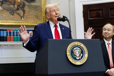 Trump Delivers Remarks on AI Infrastructure-stock-photo