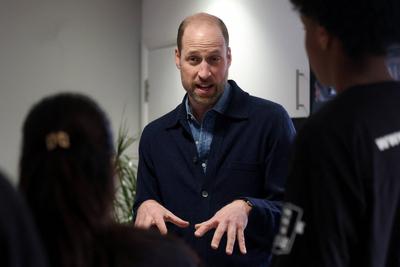 Prince William takes part in a boxing training session-stock-photo