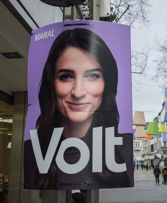 Wahl, Wahlplakate Bundestagswahl-stock-foto