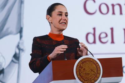 Mexico?s President Claudia Sheinbaum Briefing-stock-foto