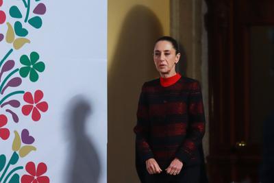 Mexico?s President Claudia Sheinbaum Briefing-stock-foto