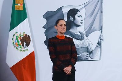 Mexico?s President Claudia Sheinbaum Briefing-stock-foto