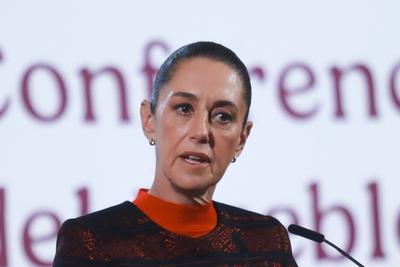 Mexico?s President Claudia Sheinbaum Briefing-stock-foto