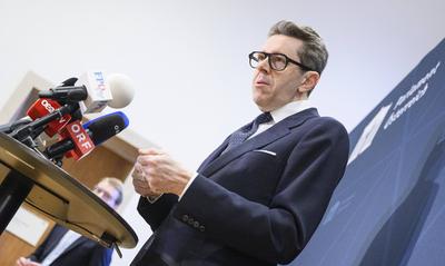 20250123 Doorsteps bei FPOE-OEVP Regierungsverhandlungen-stock-foto