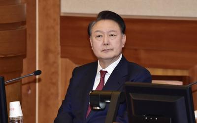 Impeached President Yoon attends impeachment trial hearing in Seoul, South Korea-stock-foto