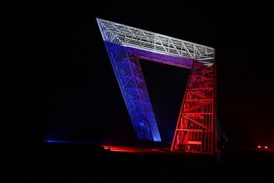 Saar Polygon Illuminiert-stock-foto