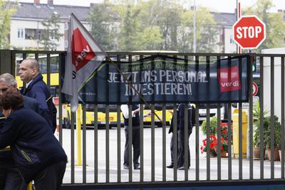 Warnstreik bei der BVG 2020-09-29, Berlin, Deutschland - Die Dienstleistungsgewerkschaft Ver.di bestreikt in der diesj?h-stock-foto