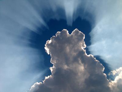 wolke,strahlenkranz *** cloudscape,corona fxk-1p-stock-foto