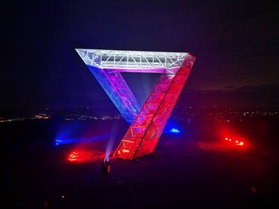 Saar Polygon Illuminiert-stock-foto