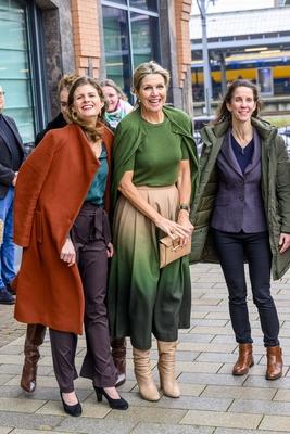 Queen M?xima visits Appeltjes winner who tackles loneliness among young people, ?s-Hertogenbosch, The Netherlands-stock-foto