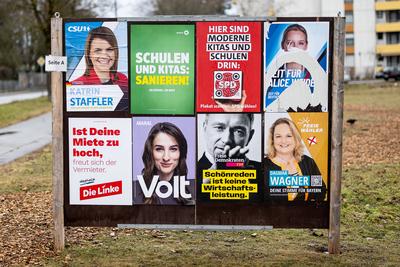 GER, Themenbild, Wahlplakate zur Bundestagswahl in Deutschland 2025, 23.01.2025.-stock-foto