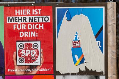 GER, Themenbild, Wahlplakate zur Bundestagswahl in Deutschland 2025, 23.01.2025.-stock-foto