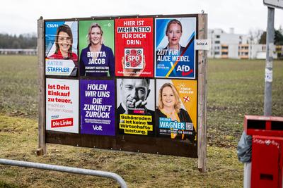 GER, Themenbild, Wahlplakate zur Bundestagswahl in Deutschland 2025, 23.01.2025.-stock-foto