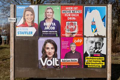 GER, Themenbild, Wahlplakate zur Bundestagswahl in Deutschland 2025, 23.01.2025.-stock-foto