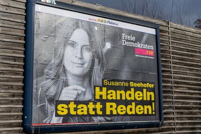 GER, Themenbild, Wahlplakate zur Bundestagswahl in Deutschland 2025, 23.01.2025.-stock-foto
