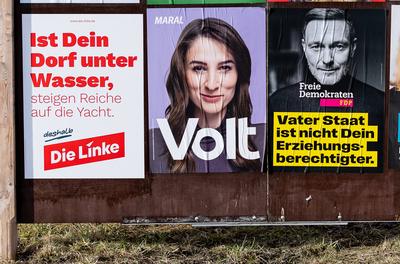 GER, Themenbild, Wahlplakate zur Bundestagswahl in Deutschland 2025, 23.01.2025.-stock-photo