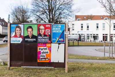 GER, Themenbild, Wahlplakate zur Bundestagswahl in Deutschland 2025, 23.01.2025.-stock-foto