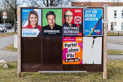 GER, Themenbild, Wahlplakate zur Bundestagswahl in Deutschland 2025, 23.01.2025.-stock-foto