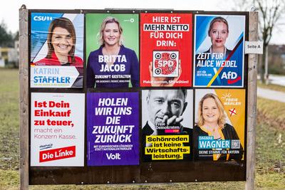 GER, Themenbild, Wahlplakate zur Bundestagswahl in Deutschland 2025, 23.01.2025.-stock-foto