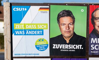 GER, Themenbild, Wahlplakate zur Bundestagswahl in Deutschland 2025, 23.01.2025.-stock-foto