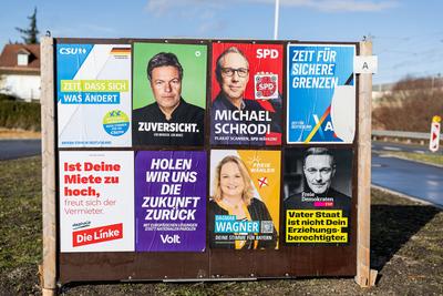 GER, Themenbild, Wahlplakate zur Bundestagswahl in Deutschland 2025, 23.01.2025.-stock-foto