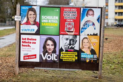 GER, Themenbild, Wahlplakate zur Bundestagswahl in Deutschland 2025, 23.01.2025.-stock-foto