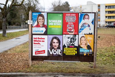 GER, Themenbild, Wahlplakate zur Bundestagswahl in Deutschland 2025, 23.01.2025.-stock-foto