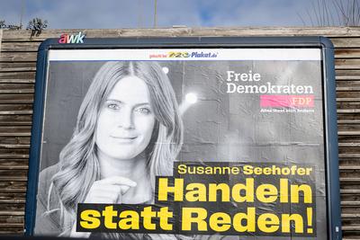 GER, Themenbild, Wahlplakate zur Bundestagswahl in Deutschland 2025, 23.01.2025.-stock-foto