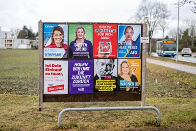 GER, Themenbild, Wahlplakate zur Bundestagswahl in Deutschland 2025, 23.01.2025.-stock-foto