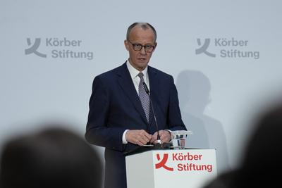 Friedrich Merz, Kanzlerkandidat, CDU, K?rber Global Leaders Dialogue-stock-photo
