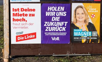 GER, Themenbild, Wahlplakate zur Bundestagswahl in Deutschland 2025, 23.01.2025.-stock-foto