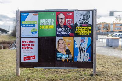 GER, Themenbild, Wahlplakate zur Bundestagswahl in Deutschland 2025, 23.01.2025.-stock-foto