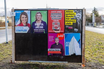GER, Themenbild, Wahlplakate zur Bundestagswahl in Deutschland 2025, 23.01.2025.-stock-foto