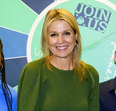 Queen M?xima visits Appeltjes winner who tackles loneliness among young people, ?s-Hertogenbosch, The Netherlands-stock-foto