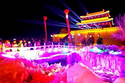 Folk Show in Zhangye-stock-photo