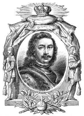 Peter the Great, 1672-1725, Emperor of the Russian Empire Portrait of Peter the Great, Peter I or Pyotr Alexeyevich Roma-stock-photo