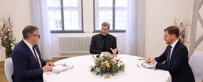 Ministerpraesidenten CDU CSU im Wahlkampf-stock-photo