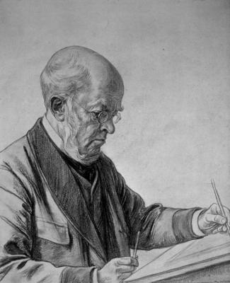 Adolph Friedrich Erdmann von Menzel war ein deutscher K?nstler des Realismus, bekannt f?r Zeichnungen, Radierungen und G-stock-foto