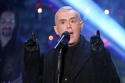 MDR Weihnachten bei uns S?nger Holly Johnson w?hrend der Generalprobe zur MDR Fernsehshow Weihn-stock-photo