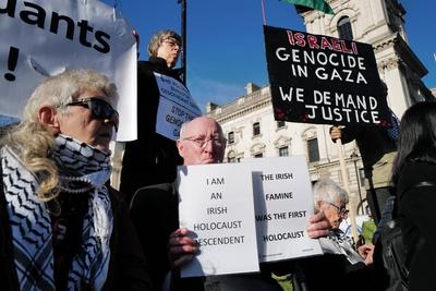 Memorial Vigil for Palestine in London-stock-foto