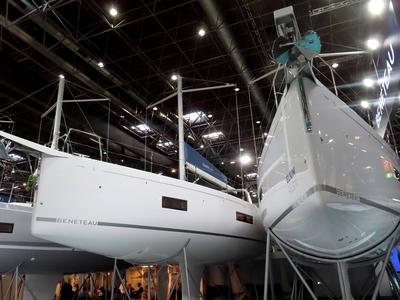 boot Messe Duesseldorf 2025 Beneteau Jachten Bugsektion-stock-photo